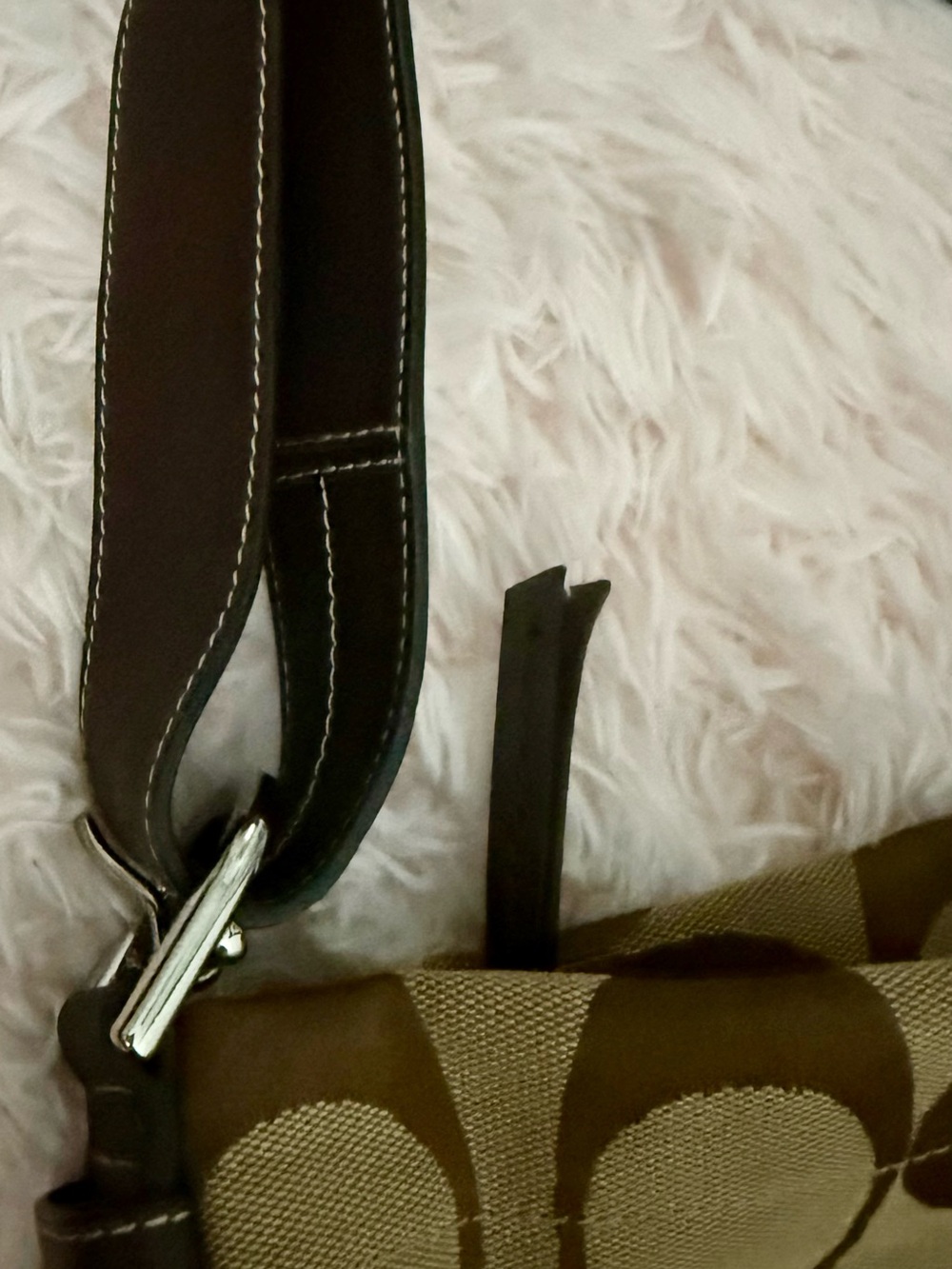 Y2K Coach Signature Canvas Brown Hobo Purse - Gem